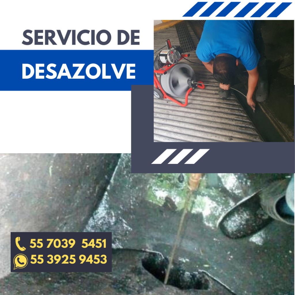 Desazolve para destapar todo lo que obstruye un determinado conducto, zanja o drenaje.